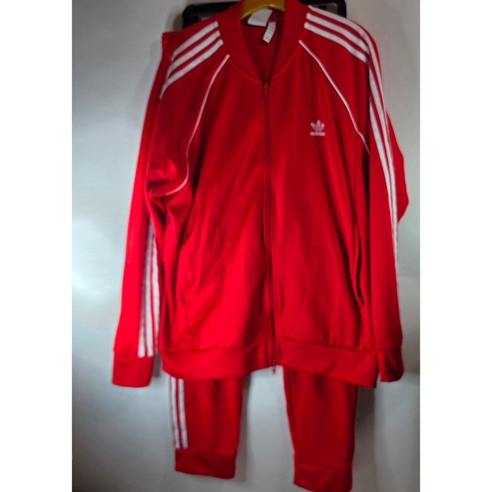Adidas Originals Primeblue SST Tracksuit Set Mens 2XL Red White Jacket Pants